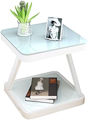 Bedside Tables Storage Cabinet Mini Square Table Telephone Table Metal Stents Glass Surface Double Storage Space Assembly Type 4 Color 3 Size Optional Amazon Ae