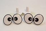 Sassy Bears 20mm Flat Double Comic Safety Eyes for Bear, Doll, Puppet, Plush Animal and Craft - 5 Pairs