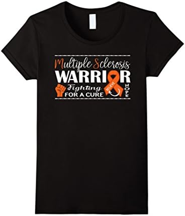 Women's Multiple Sclerosis Warrior T-Shirt - Fight MS Medium Black