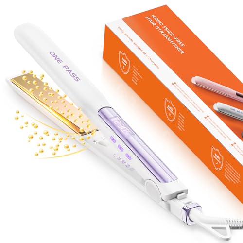 Faszin Professional Titanium Hair Straightener 30 mm 2 in 1 | Fast heating 20s, ionic anti-frizz technology, NTC sensor, dual voltage, ideal for thick hair or on the go