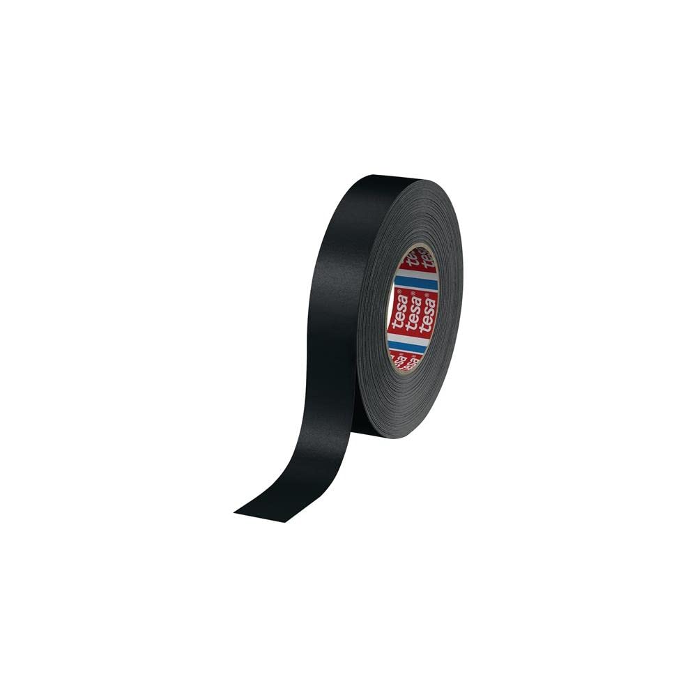 Tesa 04651-00506-00 "Premium" Cloth Tape, Black, 50 m x 30 mm