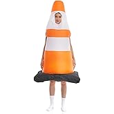 HSCTEK Adult Inflatable Traffic Cone Costume