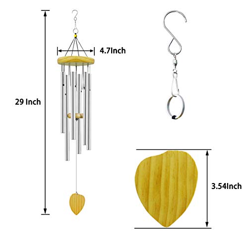 Wind Chimes Outdoor Deep Tone,Memorial Wind Chimes Aluminum Tubes