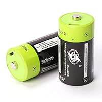 anyilon ZNTER ZNT2-1 Universal C Size 1.5V 3000mAh Rechargeable Lithium Polymer Battery Charged by Micro USB Cable