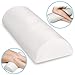 Back Pain Relief Bolster Pillow - Half Moon Knee Pillow for Side, Back, Stomach Sleepers - Semi Roll Round Lumbar Leg Wedge - Reduce Neck Spine Back Hip Ankle Stress - Organic Cotton Cover - Size M