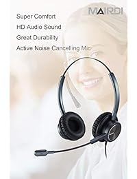 Auricular de teléfono con micrófono de cancelación de ruido con RJ9, compatible con Avaya Nortel Aastra Toshiba