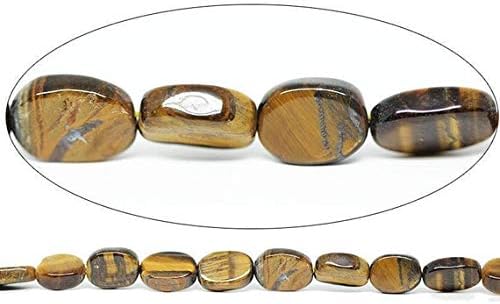 GemAbyss Beads Gemstone 10 Strand Lot Tigers Eye Smooth Oval Loose Craft Gemstone Beads Strand 13 Inch Long 10mm 15mm Code-MVG-1951
