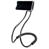 Lazy Bracket - Universal Hanging on Neck Lazy Phone Holder DIY Free Rotating Stand on Table Smart Multiple Functions Mobile Phone Mount Stand(Black)