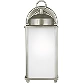 Generation Lighting 8593001-965 Transitional One Light Outdoor Wall Lantern from Sea Gull Collection in Pewter, Nickel, Silve