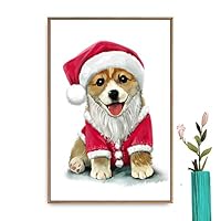 Framed Canvas Wall Art Christmas Santa Claus Canvas Prints Home Artwork Decoration for Living Room,Bedroom - 16x24 inches
