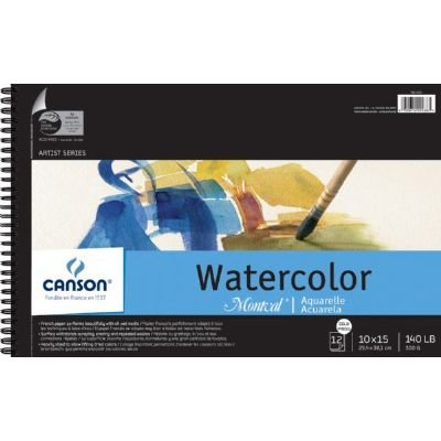 Montval 140LB Watercolor Pad Wired 10X15