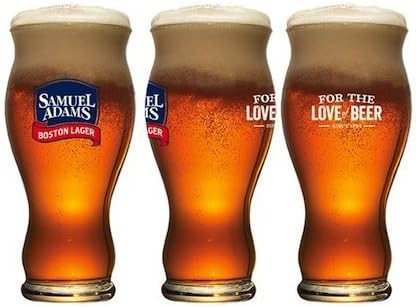 Samuel Sam Adams Boston Lager Sensory Pint Beer Glass 22oz Set Of 4 By Samuel Adams Amazon Co Uk Kitchen Home