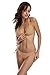SHEKINI Women's Triangle Bikini Set Halter Sexy Bathing Suits String Low Waisted Two Piece Swimsuit (Medium, Loas tan)