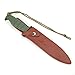 Mossy Oak 13.5-inch Fixed Blade Knife, Rubberized Anti-Slip Handle with Lanyard and Leather Sheath, for Hunting, Survival, Tactical, Camping, Outdoors
