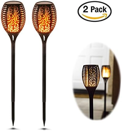 JJMG New Best SOLAR Powered Dancing LED Torch Lawn Light Lamp For Outdoor Garden Patio Deck Yard Driveway - Waterproof Flickering Landscape Decoration