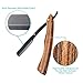Straight Edge Razor AKUNSZ Professional Black Barber Straight Razor with 100 Single Edge Razor Blades and Barbers Razor Case - High-Quality Garapa wooden Handle