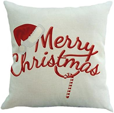 Merry Christmas Series Throw Pillow Case Decorative Cushion Cover Pillowcase Square Cushion Cover 18x18Inch