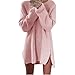 AMA(TM) Women Autumn Winter Side Zip Knitted Cardigan Baggy Sweater Blouse
