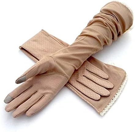 Amazon Co Jp Rarihima 手袋 レディース Uvカット アームカバー スマホ タッチパネル対応 Uv手袋 ロング手袋 日焼け止め 紫外線対策 蒸れない コットン 100 ベージュ 服 ファッション小物