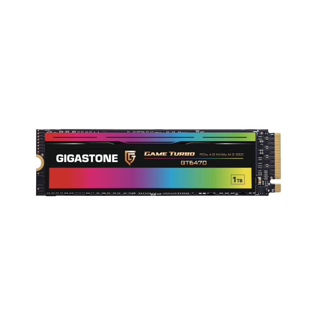 GIGASTONE M.2 SSD 1TB PCIe 4.0 NVMe SSD Internal Gaming Solid State Hard Drive Upgrade PC Laptop PS5 Storage Turbo Speed Response for Gamers 3D Rendering 4K 8K Video Editing Creators up to 7,000MB/s