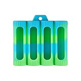 Coil Master 100% Authentic 4 Bay Silicone 18650 Battery Case Gel Carrying Cover Sleeve (Green/Blue Camo)