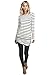Vanilla Bay Long Sleeve Striped Ruched Top, Medium, Black