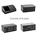 display4top Acrylic Makeup Organizers, 4 Pieces Cosmetic Display Cases with 12 Drawers for Lipstick and Jewerly, Great Vanity, Dresser, Bathroom Organizer (Black)
