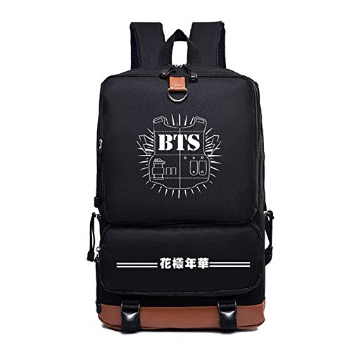 Kpop bts backpack set canvas messenger bag schoolbag sh…