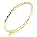Tiffinys Jewelry Adjustable Smooth Classic Cars Sliding Opening Flower Bracelets 18k Gold Bracelets for Women