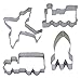 R&M International Sandwich Cutters, Transportation Shapes, Rocket, Airplane, Locomotive, Delivery Truck, 4-Piece Set