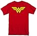 Wonder Woman Classic Logo Symbol Tee (Medium, Red)