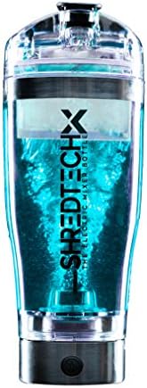ShredTech X: USB Rechargeable High Power Electric Protein Mixer - Portable Electric Vortex Mixer and Shaker Bottle with Supplement Storage