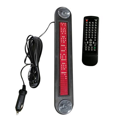 12V LED Car Sign Programmable Scrolling Red Message Sign Board with Remote Control Mini Advertising LED Screen 7x40 Dots