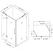 DreamLine Quatra Lux 32 1/4 in. D x 46 3/8 in. W x 72 in. H Frameless Hinged Shower Enclosure in Chrome, SHEN-1332460-01