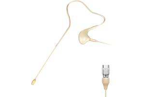 KIMAFUN Single Earset Microphone Ear-hook Over Ear Hanging Condenser Mic Compatible with Audio Technica Wireless Bodypack Tra