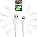 Cord Saver for Apple Lightning Cables – 6 Pairs of White Cable Protectors for Chargers - iPhone, iPad, and iPod USB Cords Sleeves