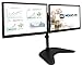 Mount-It! Free Standing Dual Monitor Stand | Double Monitor Desk Mount | Fits Two x 19 20 21 22 23 24 27 Inch Computer Screens | 2 Heavy Duty Height Adjustable Arms | VESA Compatible 75 100 primary