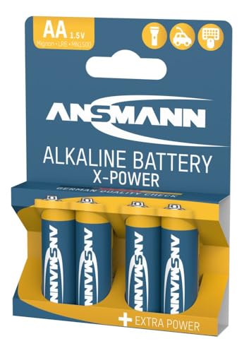 ANSMANN X-Power Alkaline Batterie Mignon AA LR6 Longlife Alkalibatterie für extrem hohen Strombedarf (4er Pack) 4