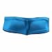 iEFiEL Mens Shiny Cap Cover Bulge Pouch Low Rise Mini Bikini Briefs Lingerie Underwear Blue M