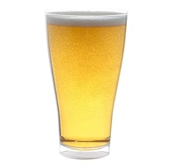 Plástico duro Pilsner vasos (poliestireno) - 400 ml (14 oz) - 6 unidades: Amazon.es: Hogar