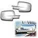 AutoModZone Chrome ABS Side View Mirror Full Mirror Cover 2-pc Set for 09-17 Dodge Ram 1500 Without Turn Signal Cutout