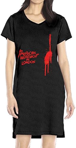 SBPZEB Women's An American Werewolf In London V-Neck Tshirt Dress