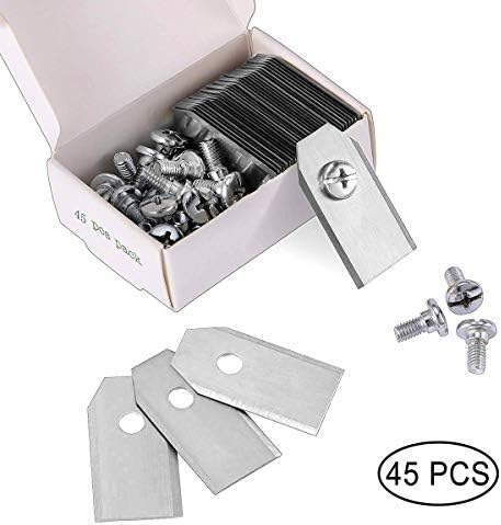 Mower Replacement Blades, Queta 45pcs Titan Replacement Blades for Husqvarna Automower Gardena Lanmower Lawn Mowers Replacement for 105, 310, 315, 320/420/430x, R40I etc + Screws