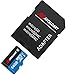 TF Card 64GB, Marceloant Memory Cards Class 10 TF Memory Card with Adapter for Phone Camera Computer, Black/Blue, Standard Packaging