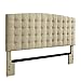 Dorel Living King Headboard, Beige Microfiber