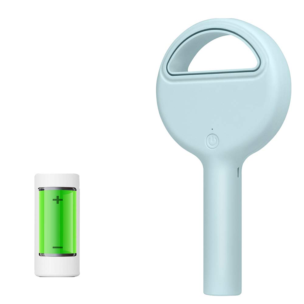 Ventertop Personal Fan, Handheld Bladeless Fan Mini handheld Cooler Rechargeable Electric Fan Wireless Desktop Fan No Leaf Handy Fan for Home Office Travel Camping Hiking Outdoor Sports (Blue)