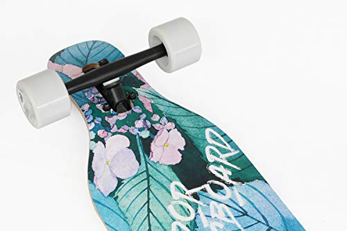 VOLADOR 42inch Freeride Longboard Complete Cruiser (Drop Through Deck - Camber concave)(Petunia) - Thumbnail 4