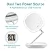 KEDSUM 1X/7X Double Sided LED Lighted Folding Makeup Mirror, Tabletop Dimmable Travel Mirror with Lights, Batteries or USB Charging, 180°Rotation