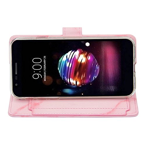 LG Stylus 4, Stylo 4 [El Lumiere Marble Wallet Case] Multi-Card Slot Wallet Case [Drop Protection] Premium Leather [Kickstand Feature] (M-Pink) - Thumbnail 6