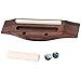 Alnicov 4 String Guitar Parts Rosewood Bridge& Saddle Nut&Shell Dot For Ukulele